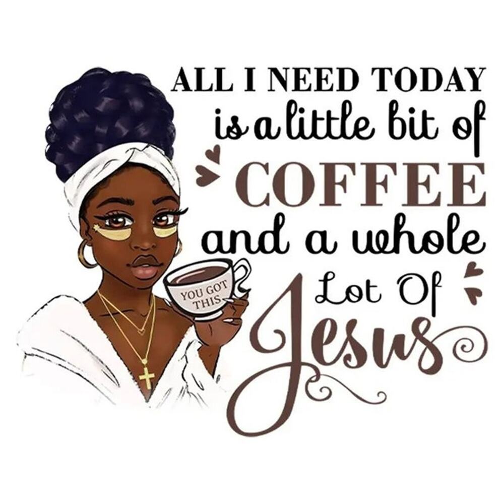 All I need Today is a Little Bit of Jesus Design Trendy Iron-on Heat Transfer